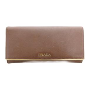 メタルライン 長財布 二つ折り サフィアーノレザー パスケース付き ブラウン /UO AA