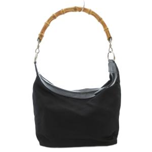 GUCCI バンブー ハンドバッグ ワンショルダー 黒 ブラック /AE