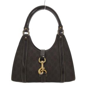 ジャッキー スモール ショルダーバッグ GGスプリーム ハーフムーン ブラウン 203495