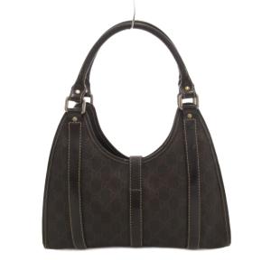 GUCCI ジャッキー スモール ショルダーバッグ GGスプリーム ハーフムーン ブラウン 203495
