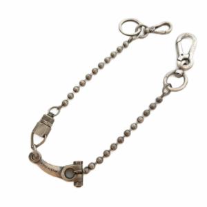 ウォレットチェーン ボールチェーン ボルトモチーフ ロゴ シルバーカラー /UO