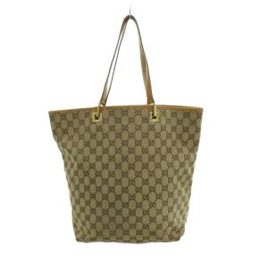 GUCCI トートバッグ GGキャンバス レザーハンドル ベージュ系 002 1098 /UO AA