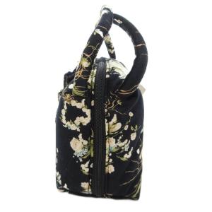 PINK HOUSE タグ付き ハンドバッグ 花柄 ロゴ 黒 ブラック /AE