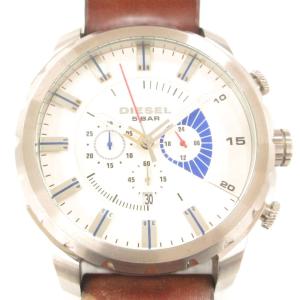 腕時計 DZ-4357 アナログウォッチ ビッグケース クォーツ 文字盤ホワイト シルバーカラー /AE