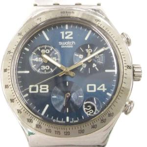 IRONY 腕時計 アナログウォッチ クォーツ クロノグラフ カレンダー シルバーカラー 文字盤ブルー