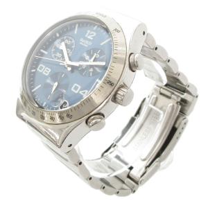 SWATCH IRONY 腕時計 アナログウォッチ クォーツ クロノグラフ カレンダー シルバーカラー 文字盤ブルー
