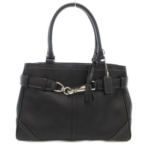 ハンプトンズ ハンドバッグ レザー 黒 ブラック /AE