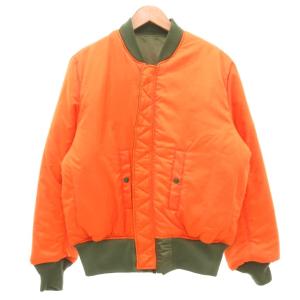 ALPHA INDUSTRIES MA-1 フライトジャケット ブルゾン 中綿 リバーシブル M カーキ /AE