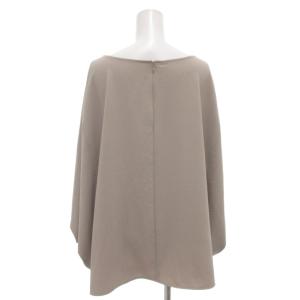 UNTITLED 美品 リラクミストモモンガブラウス シャツ 7分袖 44 ベージュ 大きいサイズ 153-82504 /AE