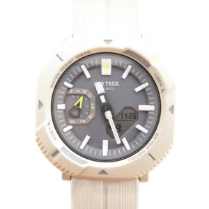 美品 PROTRACK Hiker Line 腕時計 タフソーラー アナデジ ラバーバンド グレー系 PRJ-B001-7JF