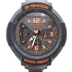 GRAVITYMASTER スカイコックピット 腕時計 電波ソーラー アナログ ラバーバンド 黒 ブラック