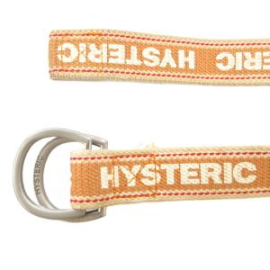 HYSTERIC GLAMOUR ベルト ダブルリング キャンバス ロゴ ベージュ /AE