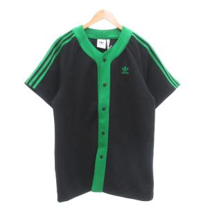 タグ付き アディカラー クラシックス+ 半袖シャツ M 黒 緑 /UO