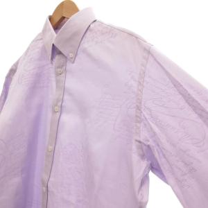 Berluti コットン スクリット アレッサンドロ シャツ ボタンダウン R40 ライラックカラー