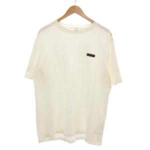 レザータブ Tシャツ 半袖 ロゴ L 白 /UO