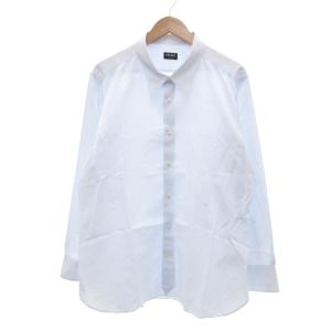 SU MISURA ドレスシャツ 長袖 シャドーストライプ 44 水色 ライトブルー /UO