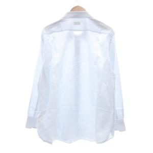 Zegna SU MISURA ドレスシャツ 長袖 シャドーストライプ 44 水色 ライトブルー /UO