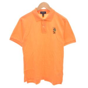 ポロベア ポロシャツ 刺繍 半袖 L サーモンピンク /FF