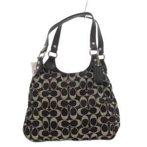シグネチャー ホーボーバッグ キャンバス 黒 ブラック F21881 /UO