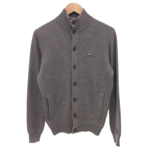 カーディガン ニット 長袖 ウール S グルー ロゴ ワッペン /FF