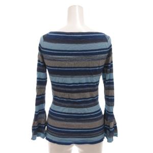 Hysterics カットソー 長袖 F 青 ブルー 袖フレア ボーダー /FF