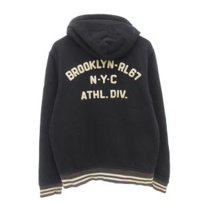 POLO RALPH LAUREN スタジアムジャンパー スタジャン 裏起毛 フード CITY CHAMPS M 紺 ダークネイビー /AE