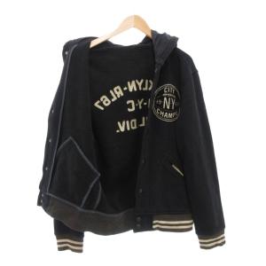 POLO RALPH LAUREN スタジアムジャンパー スタジャン 裏起毛 フード CITY CHAMPS M 紺 ダークネイビー /AE