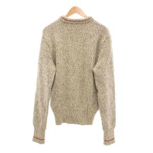RRL 国内正規 コットン ウール メランジニット セーター 長袖 厚手 XL アイボリー系 /UO