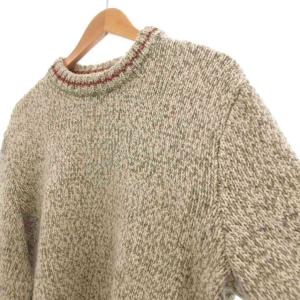 RRL 国内正規 コットン ウール メランジニット セーター 長袖 厚手 XL アイボリー系 /UO