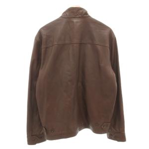 Polo by Ralph Lauren ライダースジャケット 裏地チェック L ダークブラウン