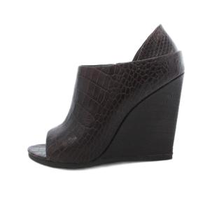 alexanderwang ウェッジソール サンダル 茶 ブラウン クロコ型押し /UO