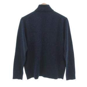 Paul Stuart ハーフジップニット セーター カシミヤ混 M 紺 ネイビー 長袖 /UO