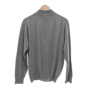 SCOTCH HOUSE ハーフジップニット 長袖 セーター カシミヤ M グレー ケーブル編み /UO