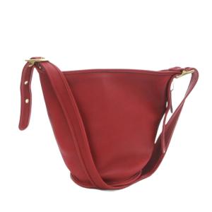 オールド バケツ型 ダッフルサック ショルダーバッグ 牛革 レザー ヴィンテージ 赤 レッド 9953