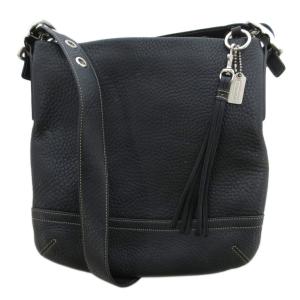 ショルダーバッグ 本革 レザー タッセル付き 黒 ブラック 1427 /UO