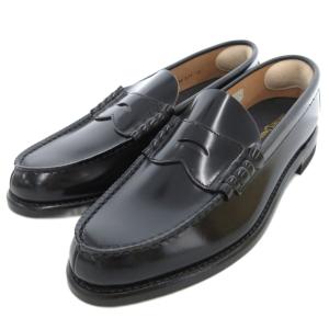 コインローファー ペニーローファー レザー 牛革 27cm 黒 ブラック 2177 /UO