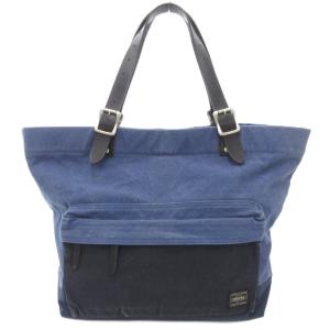 吉田カバン BRIDGE トートバッグ キャンバス レザー 青 ブルー 193-04060 /AE