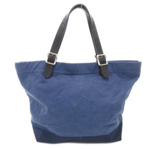 PORTER 吉田カバン BRIDGE トートバッグ キャンバス レザー 青 ブルー 193-04060 /AE