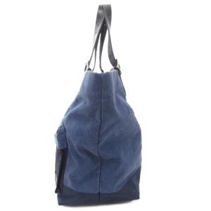 PORTER 吉田カバン BRIDGE トートバッグ キャンバス レザー 青 ブルー 193-04060 /AE