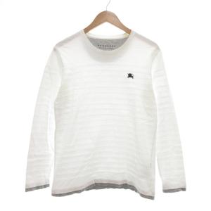 Tシャツ カットソー 長袖 3 白 ホワイト ロゴ刺繍 フェイクレイヤード /UO