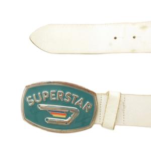 DIESEL ベルト バックル SUPERSTAR レザー 白 ホワイト /AE