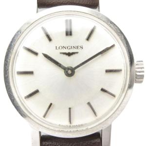 ジャンク品 腕時計 アナログウォッチ 手巻き ラウンド シルバーカラー 茶 ブラウン /AE