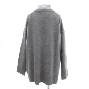 MILA OWEN MILAOWEN フリルブラウスニットレイヤードSET シャツ地切替 ミドルゲージ F グレー /UO