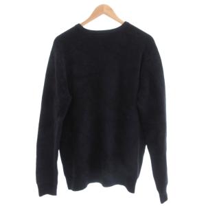 EMPORIO ARMANI クルーネック ロゴ スウェットシャツ トレーナー L 紺 ネイビー 起毛 /UO