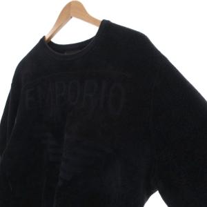 EMPORIO ARMANI クルーネック ロゴ スウェットシャツ トレーナー L 紺 ネイビー 起毛 /UO