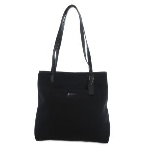 トートバッグ ナイロン レザートリム 黒 ブラック 6209 /UO