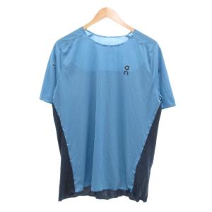 RUN ON CLOUDS PERFORMANCE-T ランニングシャツ Tシャツ 半袖 ロゴ L ブルー系