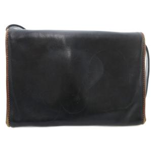 CELINE ショルダーバッグ クラッチバッグ 2WAY フラップ レザー 黒 ブラック /AE