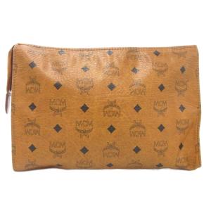 MCM クラッチバッグ セカンドバッグ モノグラム ヴィセトス柄 総柄 レザー 茶 ブラウン 5993M /AE