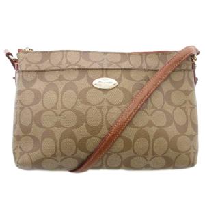 ショルダーバッグ シグネチャー ロゴプレート 斜めがけ ベージュ F52657 /AE